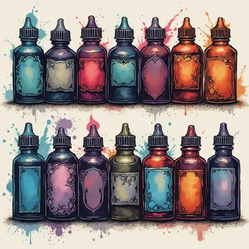 illustration of world famous ink